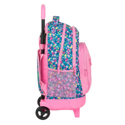 MOCHILA GRANDE C/RUEDAS COMPACT EXTRAIBLE BENETTON "BLOOMING" SAFTA21 ENERO 612150918 45*33