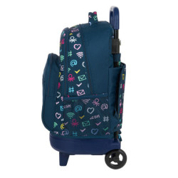 MOCHILA GRANDE C/RUEDAS COMPACT EXTRAIBLE BENETTON "DOT COM" SAFTA21 ENERO 612151918 45*33