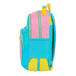 MOCHILA DOBLE ADAPTABLE BENETTON "COLOR BLOCK" SAFTA21 ENERO 612153773 42*32