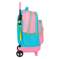 MOCHILA GRANDE C/RUEDAS COMPACT EXTRAIBLE BENETTON "COLOR BLOCK" SAFTA21 ENERO 612153918 45*33