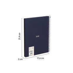 CUADERNO EUROPEAN MILAN A5 PAPEL LISO 120HOJAS DE 95G 430 SINCE 1918 AZUL 57151E80B