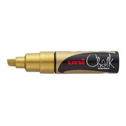 MARCADOR UNI-BALL CHALK TIZA LIQUIDA BISEL PWE-8K ORO
