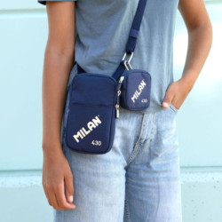 BOLSO PEQUEÑO BANDOLERA MILAN 430 SINCE 1918 AZUL 62103SNCB