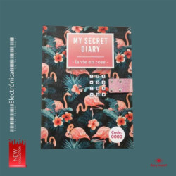 DIARIO CON CLAVE LA VIE EN ROSE FLAMENCO ALEX BOG JC-1001