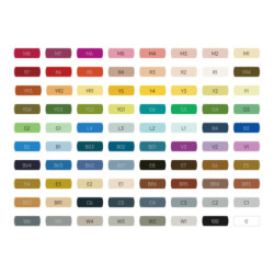 ROTULADOR CARIOCA PLUS DOBLE PUNTA PINCEL ESTUCHE 80 COLORES SURTIDOS 45243 UNIDAD