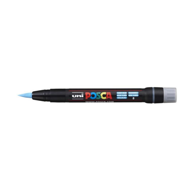 MARCADOR UNI-BALL POSCA PCF-350 PUNTA PINCEL AZUL CLARO -8- 146639000