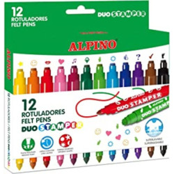 ROTULADOR ALPINO STAMPER 12 FIGURAS AR001059
