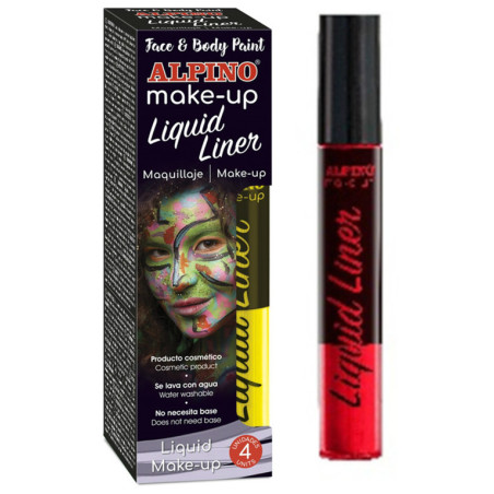 ESTUCHE 4 UNID. MAQUILLAJE ALPINO LIQUID LINER, ROJO, 6 GRS. DL000204