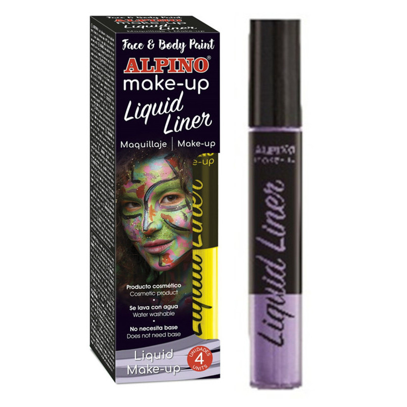 ESTUCHE 4 UNID. MAQUIILLAJE ALPINO LIQUID LINER, VIOLETA, 6 GRS. DL000206