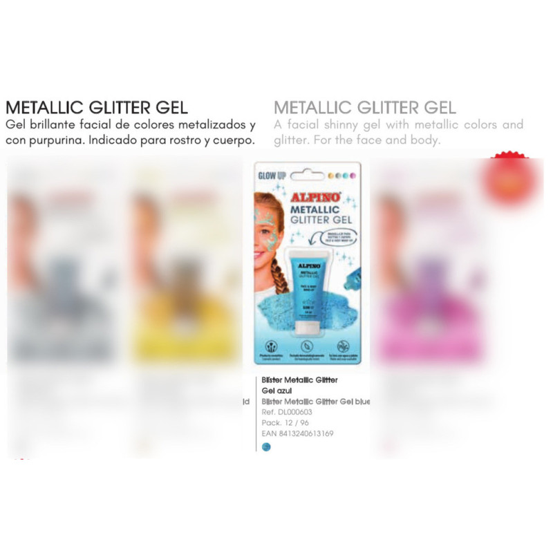 MAQUILLAJE ALPINO GLOW UP METALLIC GEL AZUL DL000603