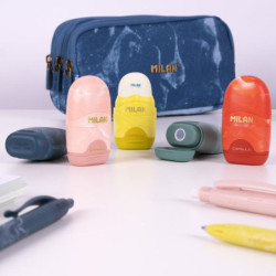 SACAPUNTAS MILAN AFILA BORRA CAPSULE OVAL LAVA C/16U 4701116LV