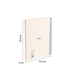 CUADERNO EUROPEAN MILAN A5 PAPEL CUADRO 5*5 80HOJAS DE 95G 430 SINCE 1918 BEIGE 57153E80SNCBG