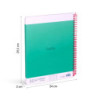 CUADERNO EUROPEAN MILAN A4 PAPEL CUADRO 5*5 80HOJAS DE 95G NATA 624 VERDE 57043E80GR