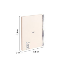 CUADERNO EUROPEAN MILAN A5 PAPEL LISO 80 HOJAS DE 95G 430 SINCE 1918 BEIGE 57151E80BG