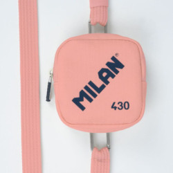 MONEDERO PEQUEÑO MILAN 430 SINCE 1918 ROSA 62104SNCP