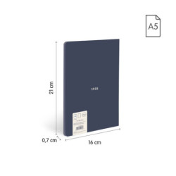 LIBRETA A5 MILAN ENCOLADA 48H LISO 95G 430 SINCE 1918 AZUL 57251G48B UNIDAD