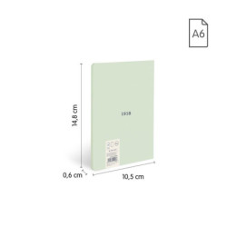 LIBRETA A6 MILAN ENCOLADA 48H LISO 95G 430 SINCE 1918 VERDE 57261G48GR UNIDAD