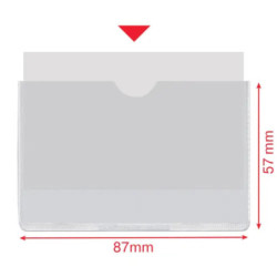 FUNDA ESSELTE DNI/NIF 87*57 APERTURA ANCHA C/UÑERO PVC 0,20 C/100U 46001