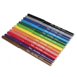 ROTULADOR JOVI FINO 12 COLORES 1912 CAJA CARTON UNIDAD