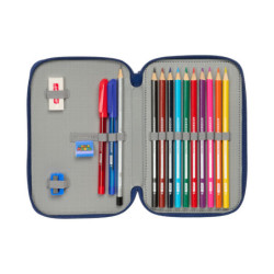 PLUMIER DOBLE PQÑO 29 PCS SUPER MARIO "MAMMA MIA" SAFTA26 412608854 19,5X12,5 UNIDAD