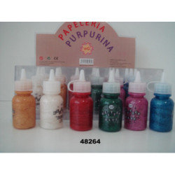 PEGAMENTO PURPURINA WG ESCARCHA SUPERFINA PERLADA SURTIDA 30ML C/24U 48264