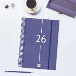 AGENDA YEAR E11 1DP 2026 AZUL+ FINOCAM26 742071026 175 X 29 X 242 MM