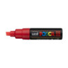 MARCADOR UNI-BALL POSCA PC-8K BISEL GRUESO 8MM FLUOR ROJO -F15-