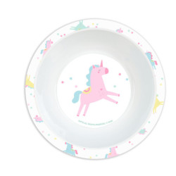 SET DE PLATOS, CUBIERTOS Y VASO SAFTA PREESCOLAR "UNICORNIO" SAFTA26 342689933 26X26 UNIDAD