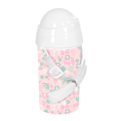 BOTELLA 500ML APERTURA AUTOM. CON PAJITA SAFTA PREESCOLAR "MARIPOSA" SAFTA26 342690899 19,5X7,3 UNID