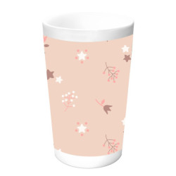 SET DE PLATOS, CUBIERTOS Y VASO SAFTA PREESCOLAR "FLORES" SAFTA26 342691933 26X26 UNIDAD