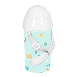 BOTELLA 500ML APERTURA AUTOM. CON PAJITA SAFTA PREESCOLAR "PANDI" SAFTA26 342692899 19,5X7,3 UNIDAD
