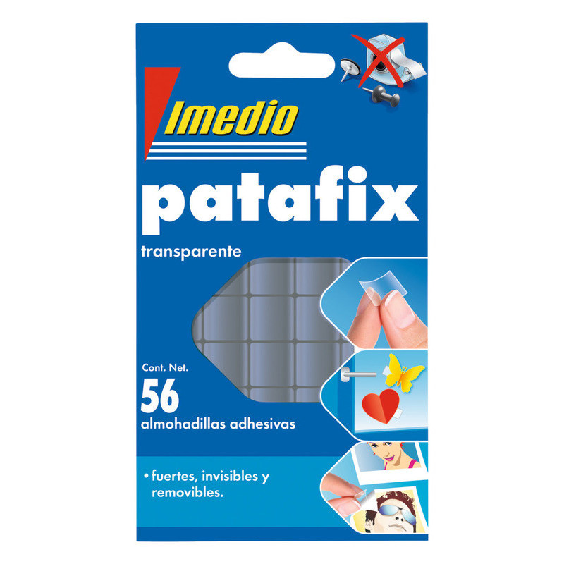 PEGAMENTO TACK IMEDIO PATAFIX TRANSPARENTE 56P C/12U 7001471