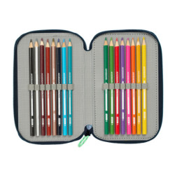 PLUMIER TRIPLE 37 PCS EL NIÑO "NAVY" SAFTA26 412632857 19,5X12,5 UNIDAD