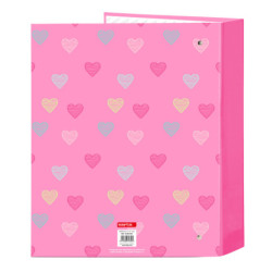 CARPETA F. 4 ANILLAS 35MM LOMO ANCHO BENETTON "HEART" SAFTA26 512651657 33X27 UNIDAD