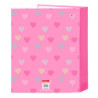 CARPETA F. 4 ANILLAS 35MM LOMO ANCHO BENETTON "HEART" SAFTA26 512651657 33X27 UNIDAD
