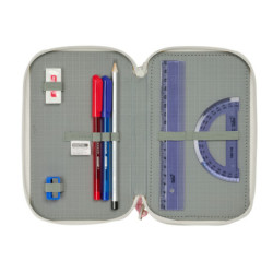 PLUMIER TRIPLE 37 PCS MINNIE MOUSE "MINTY" SAFTA26 412612857 19,5X12,5 UNIDAD