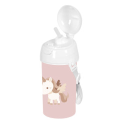 BOTELLA 500ML APERTURA AUTOM. CON PAJITA SAFTA PREESCOLAR "UNICORNIO" SAFTA26 342655899 19,5X7,3 UNI