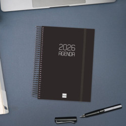 AGENDA OPAQUE E10 1DP 2026 NEGRO+ FINOCAM26 742916026 175 X 29 X 212 MM