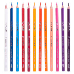 LAPIZ DELI TRIANGULAR COLORUN CARTON 24 COLORES MINA 3 MM C00320