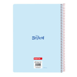 LIBRETA CUARTO 80 H. TAPAS DURAS STITCH "OHANA" SAFTA26 512613065 22X15,5 UNIDAD