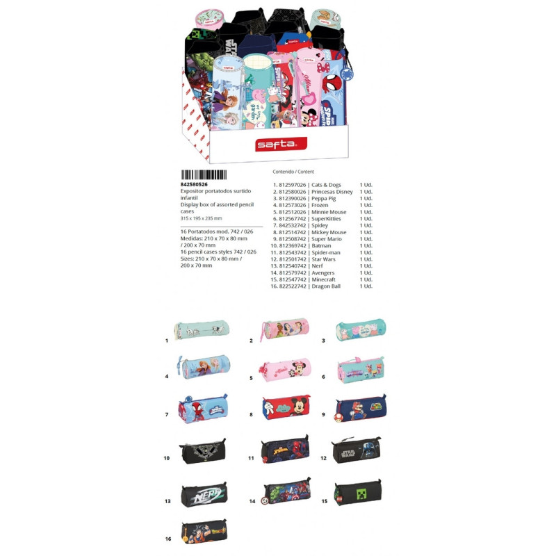 EXPOSITOR PORTATODOS REDONDO Y TRIANGULAR INFANTIL SAFTA25 ENERO 842580526