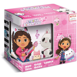 TAZA CERÁMICA 325ML EN CAJA REGALO GABBY'S DOLLHOUSE "PARTY" SAFTA26 88044 10X11,7 UNIDAD