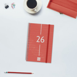 AGENDA YEAR E5 SVH 2026 ROJO+ FINOCAM26 741443026 125 X 14 X 181 MM