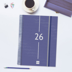 AGENDA YEAR E40 1DP 2026 AZUL+ FINOCAM26 741111026 230 X 29 X 297 MM