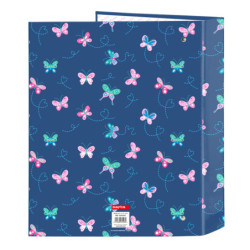 CARPETA F. 4 ANILLAS 35MM LOMO ANCHO BLACKFIT8 "MARIPOSAS" SAFTA26 542630657 33X27 UNIDAD