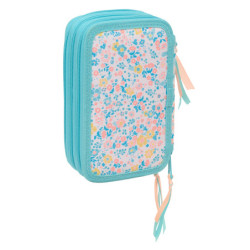 PLUMIER TRIPLE 37 PCS RECICLADO MOOS "FIORI" SAFTA26 412618857 19,5X12,5 UNIDAD