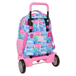 MOCHILA GDE. C/RUEDAS COMPACT EVOL. EXT. BARBIE SAFTA26 612610218 45X33 UNIDAD