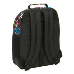MOCHILA DOBLE ADAPT.CARRO SAFTA GRAFFITI "COLORS" SAFTA26 642623773 42X32 UNIDAD