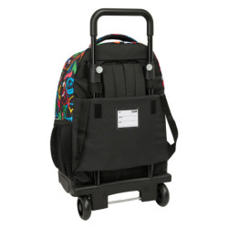 MOCHILA GDE. C/RUEDAS COMPACT EXTRAIBLE SAFTA GRAFFITI "COLORS" SAFTA26 642623918 45X33 UNIDAD