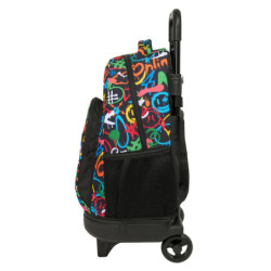 MOCHILA GDE. C/RUEDAS COMPACT EXTRAIBLE SAFTA GRAFFITI "COLORS" SAFTA26 642623918 45X33 UNIDAD